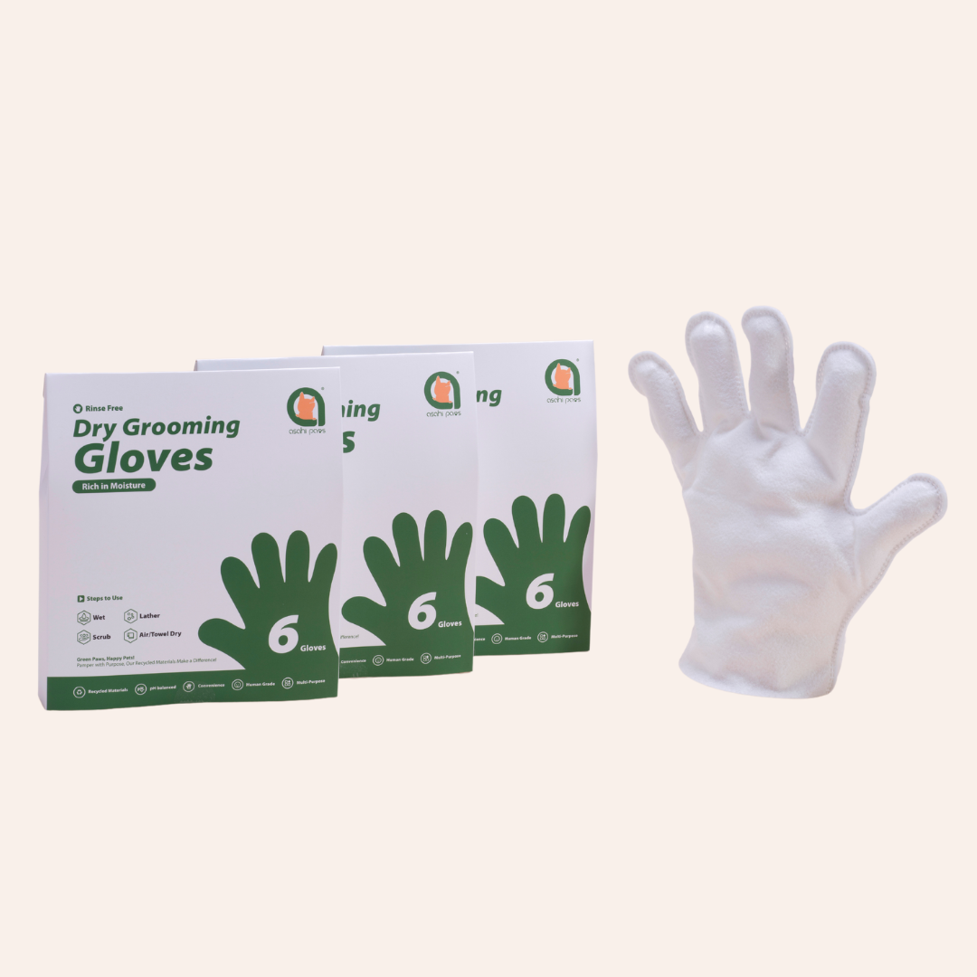 Rinse Free Dry Grooming Gloves